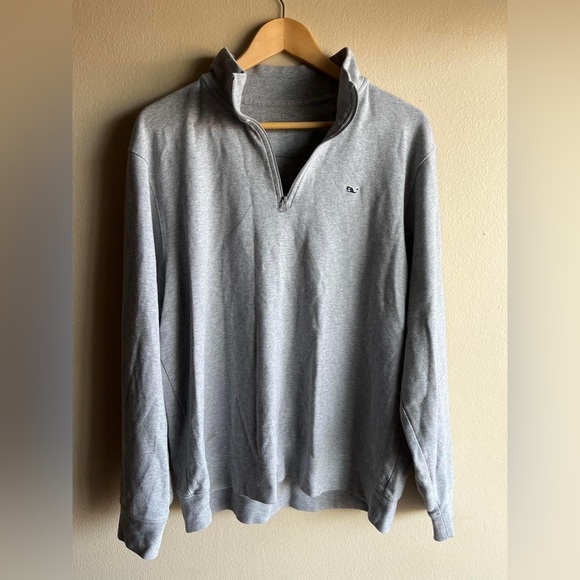 Vineyard Vines Men’s Gray L Long Sleeve Half Zip Sweater - Picture 9 of 13